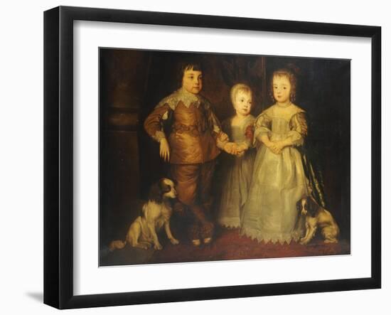 Group Portrait of the Children of King Charles I, Full Length-Sir Anthony Van Dyck-Framed Giclee Print