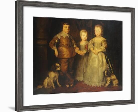 Group Portrait of the Children of King Charles I, Full Length-Sir Anthony Van Dyck-Framed Giclee Print