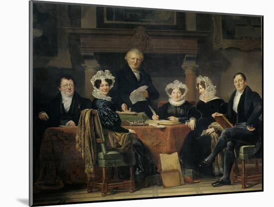 Group Portrait of the Regents and Regentesses of the Lepers Home of Amsterdam-Jan Adam Kruseman-Mounted Art Print
