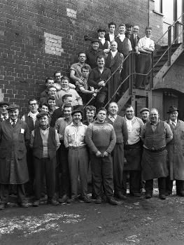 Group Portrait of Workers, Edgar Allens Steel Foundry, Sheffield, South  Yorkshire, 1963' Photographic Print - Michael Walters | Art.com