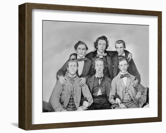 Group Portrait of Young Men About Town, Dublin, C.1858-null-Framed Giclee Print