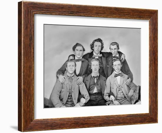 Group Portrait of Young Men About Town, Dublin, C.1858-null-Framed Giclee Print