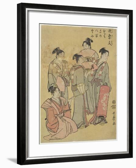 Group Singers, 1781-1806-Kitagawa Utamaro-Framed Giclee Print