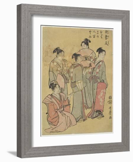 Group Singers, 1781-1806-Kitagawa Utamaro-Framed Giclee Print