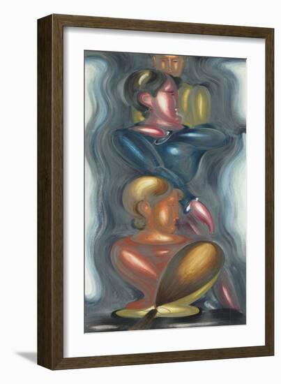 Group with Blue Ecstasy-Oskar Schlemmer-Framed Giclee Print