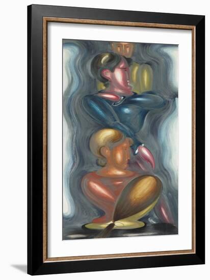 Group with Blue Ecstasy-Oskar Schlemmer-Framed Giclee Print