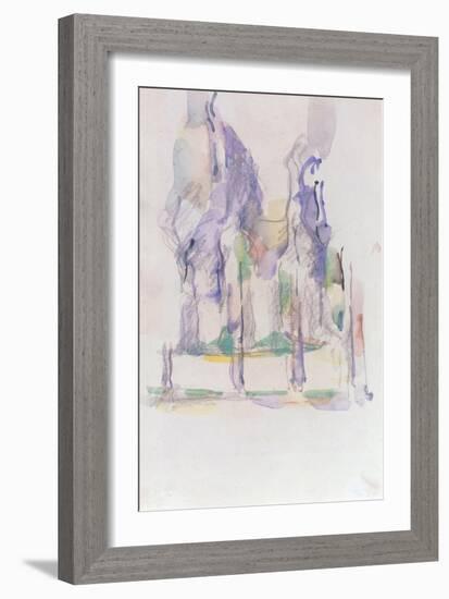 Groupe d'Arbres, c.1895-1900-Paul Cézanne-Framed Giclee Print