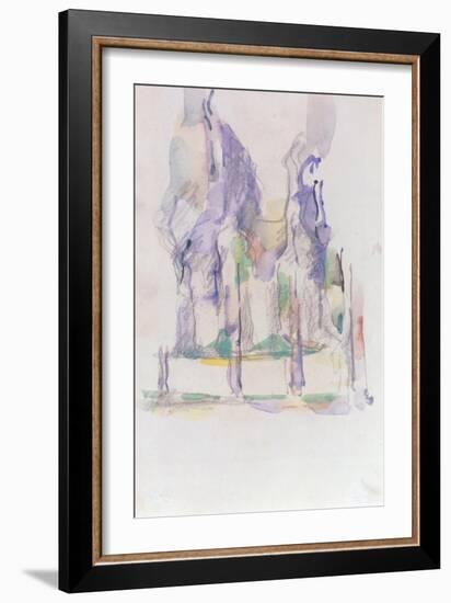 Groupe d'Arbres, c.1895-1900-Paul Cézanne-Framed Giclee Print