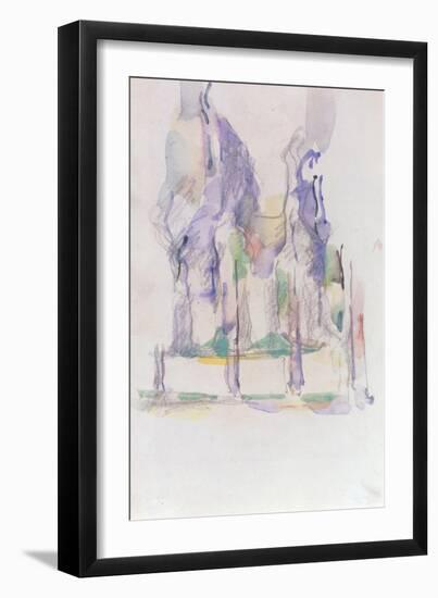 Groupe d'Arbres, c.1895-1900-Paul Cézanne-Framed Giclee Print