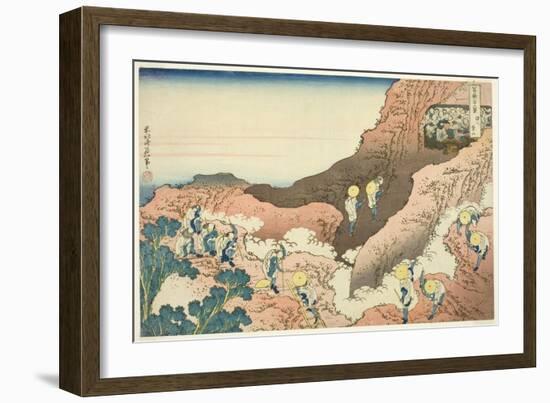 Groups of Mountain Climbers (Shojin Tozan), C.1830-33-Katsushika Hokusai-Framed Giclee Print