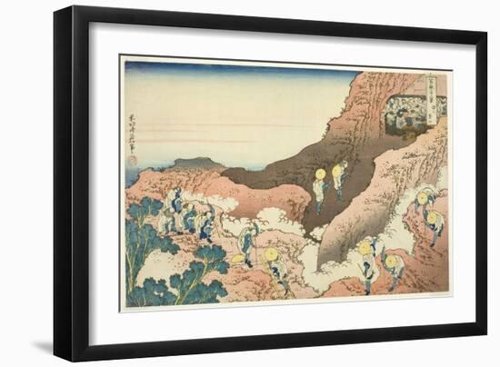 Groups of Mountain Climbers (Shojin Tozan), C.1830-33-Katsushika Hokusai-Framed Giclee Print