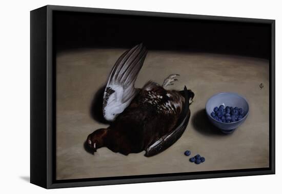 Grouse and Blueberries, 2008-James Gillick-Framed Premier Image Canvas