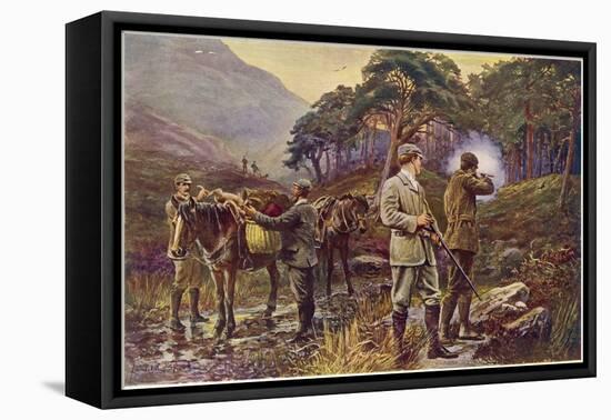 Grouse Shoot 1912-null-Framed Stretched Canvas