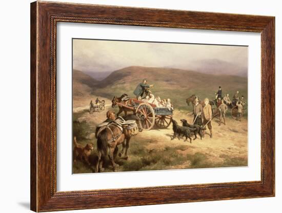 Grouse Shooting on the Glentanar Estate in Aberdeenshire, 1889-Carl Suhrlandt-Framed Giclee Print