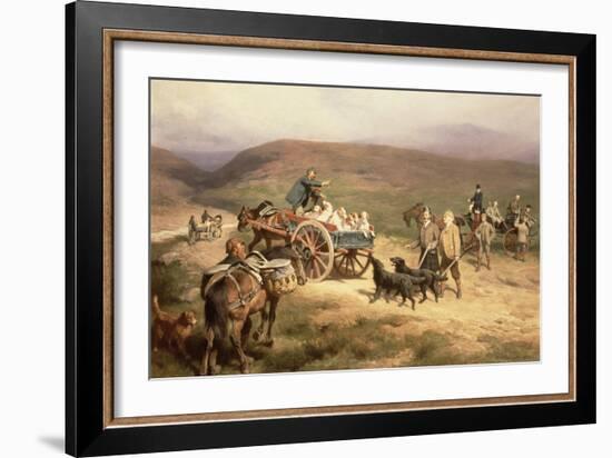 Grouse Shooting on the Glentanar Estate in Aberdeenshire, 1889-Carl Suhrlandt-Framed Giclee Print