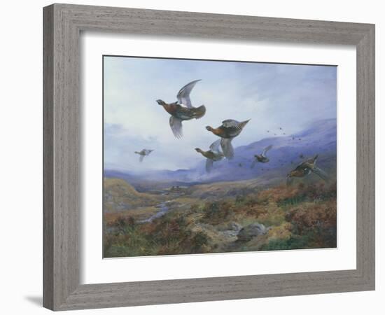 Grouse Taking Flight-Archibald Thorburn-Framed Giclee Print