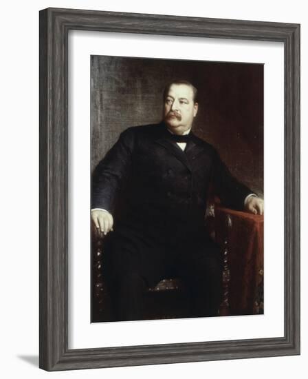 Grover Cleveland, (President 1885-1889)-Eastman Johnson-Framed Giclee Print