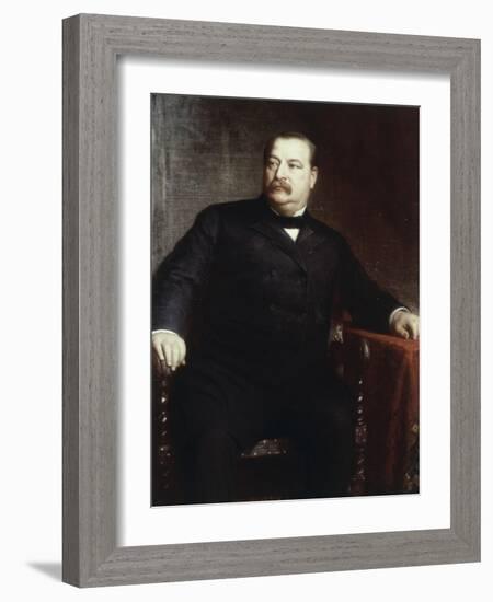 Grover Cleveland, (President 1885-1889)-Eastman Johnson-Framed Giclee Print