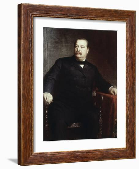 Grover Cleveland, (President 1885-1889)-Eastman Johnson-Framed Giclee Print