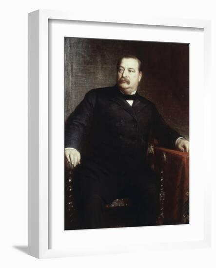 Grover Cleveland, (President 1885-1889)-Eastman Johnson-Framed Giclee Print