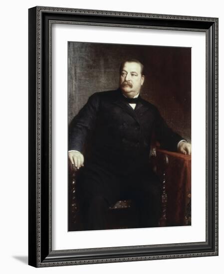 Grover Cleveland, (President 1885-1889)-Eastman Johnson-Framed Giclee Print