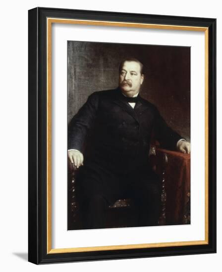 Grover Cleveland, (President 1885-1889)-Eastman Johnson-Framed Giclee Print