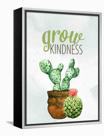 Grow Kindness-Kimberly Allen-Framed Stretched Canvas