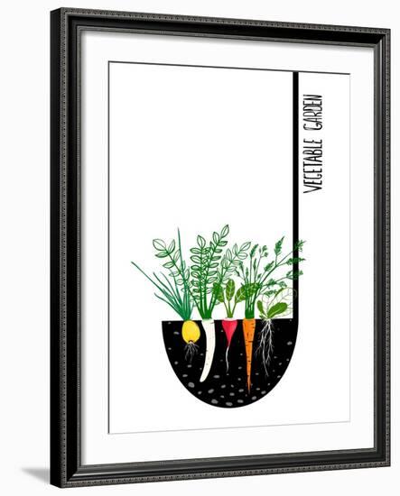 Grow Vegetable Garden and Cook Soup. Raster Variant.-Popmarleo-Framed Art Print