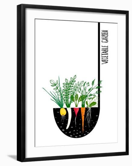Grow Vegetable Garden and Cook Soup. Raster Variant.-Popmarleo-Framed Art Print