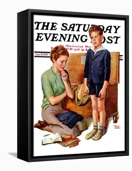 "Growing Boy," Saturday Evening Post Cover, September 16, 1939-Frances Tipton Hunter-Framed Premier Image Canvas