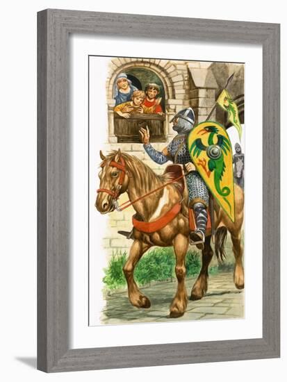 Growing Up in Norman England: Off to Serve the King-Peter Jackson-Framed Giclee Print