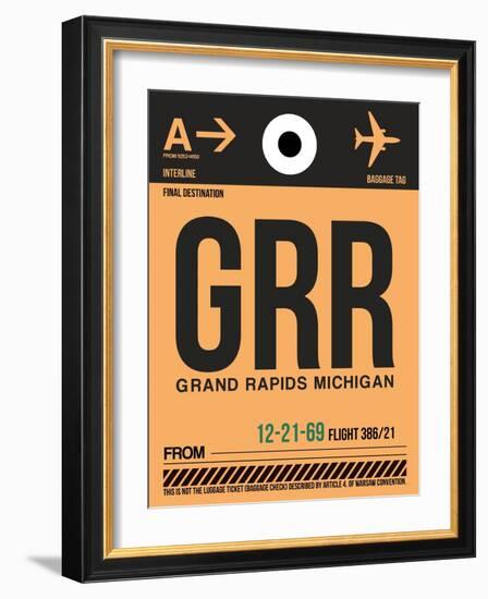 GRR Grand Rapids Luggage Tag I-NaxArt-Framed Art Print