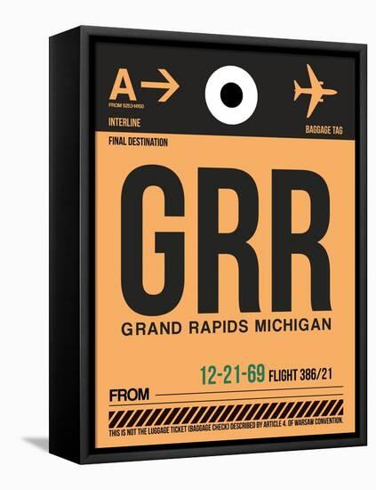 GRR Grand Rapids Luggage Tag I-NaxArt-Framed Stretched Canvas