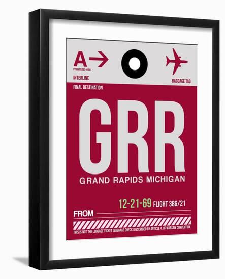 GRR Grand Rapids Luggage Tag II-NaxArt-Framed Art Print