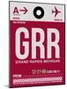 GRR Grand Rapids Luggage Tag II-NaxArt-Mounted Art Print