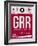 GRR Grand Rapids Luggage Tag II-NaxArt-Framed Art Print