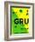 GRU Sao Paulo Luggage Tag I-NaxArt-Framed Art Print