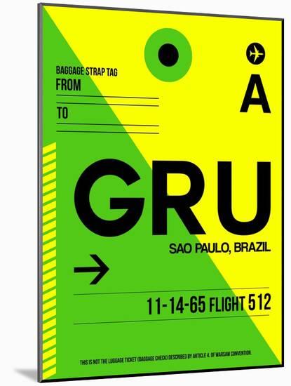 GRU Sao Paulo Luggage Tag I-NaxArt-Mounted Art Print