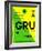 GRU Sao Paulo Luggage Tag I-NaxArt-Framed Art Print