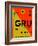 GRU Sao Paulo Luggage Tag II-NaxArt-Framed Art Print