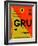 GRU Sao Paulo Luggage Tag II-NaxArt-Framed Art Print