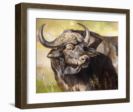 Grumpy Cape Buffalo-Joni Johnson-Godsy-Framed Giclee Print