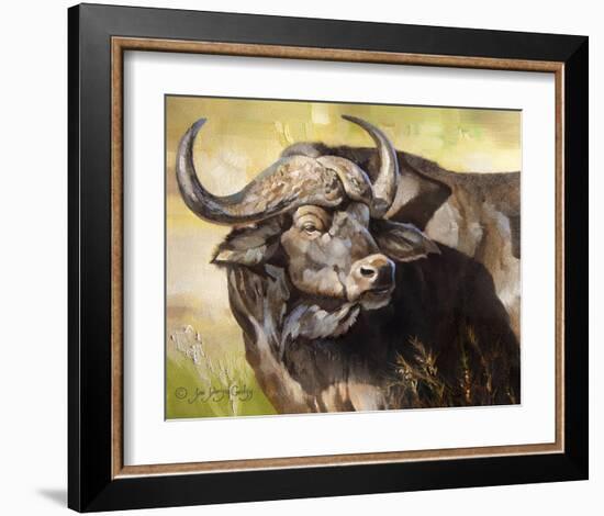 Grumpy Cape Buffalo-Joni Johnson-Godsy-Framed Giclee Print