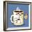 Grumpy Coffee Cartoon Character Eating A Donut-Tony Oshlick-Framed Premium Giclee Print