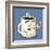 Grumpy Coffee Cartoon Character Eating A Donut-Tony Oshlick-Framed Art Print