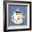 Grumpy Coffee Cartoon Character Eating A Donut-Tony Oshlick-Framed Art Print