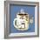 Grumpy Coffee Cartoon Character Eating A Donut-Tony Oshlick-Framed Art Print