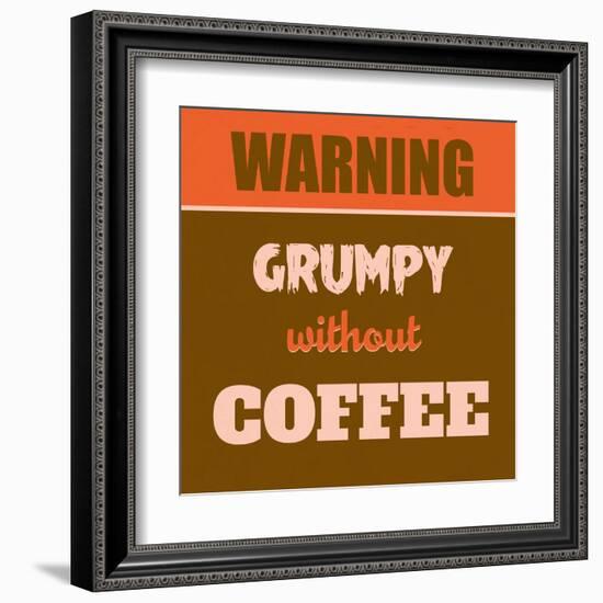Grumpy Without Coffee 1-Lorand Okos-Framed Art Print
