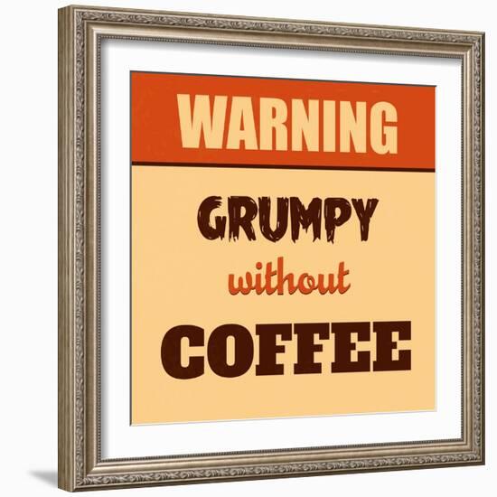 Grumpy Without Coffee-Lorand Okos-Framed Art Print