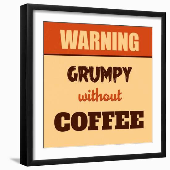 Grumpy Without Coffee-Lorand Okos-Framed Art Print